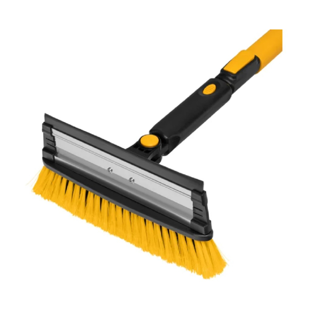 Щетка-сметка для снега Denzel 55308, со скребком, автомобильная, пластик, алюминий, 900-1200 мм