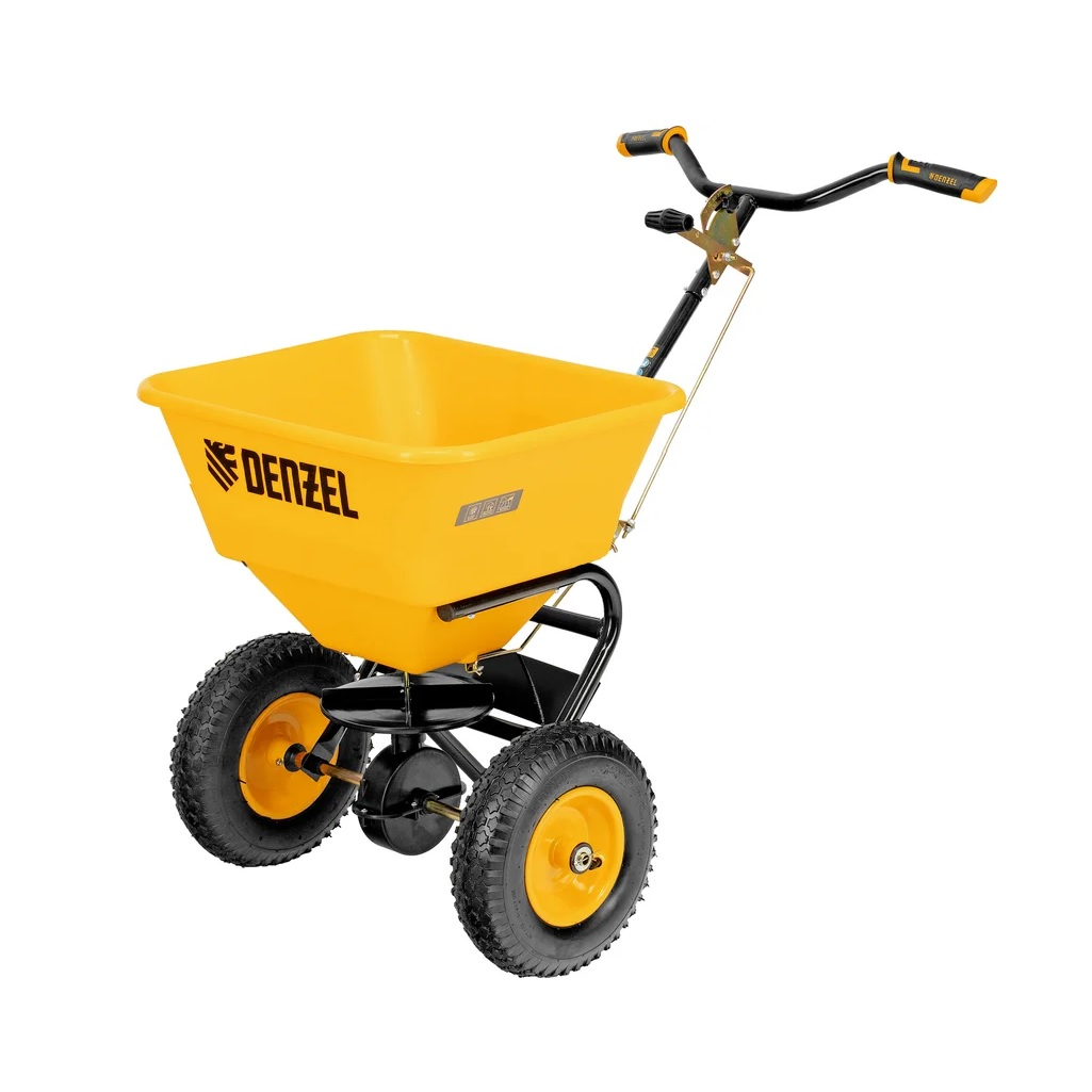Сеялка механическая Denzel на колесах, для посева семян и удобрений, 45 л