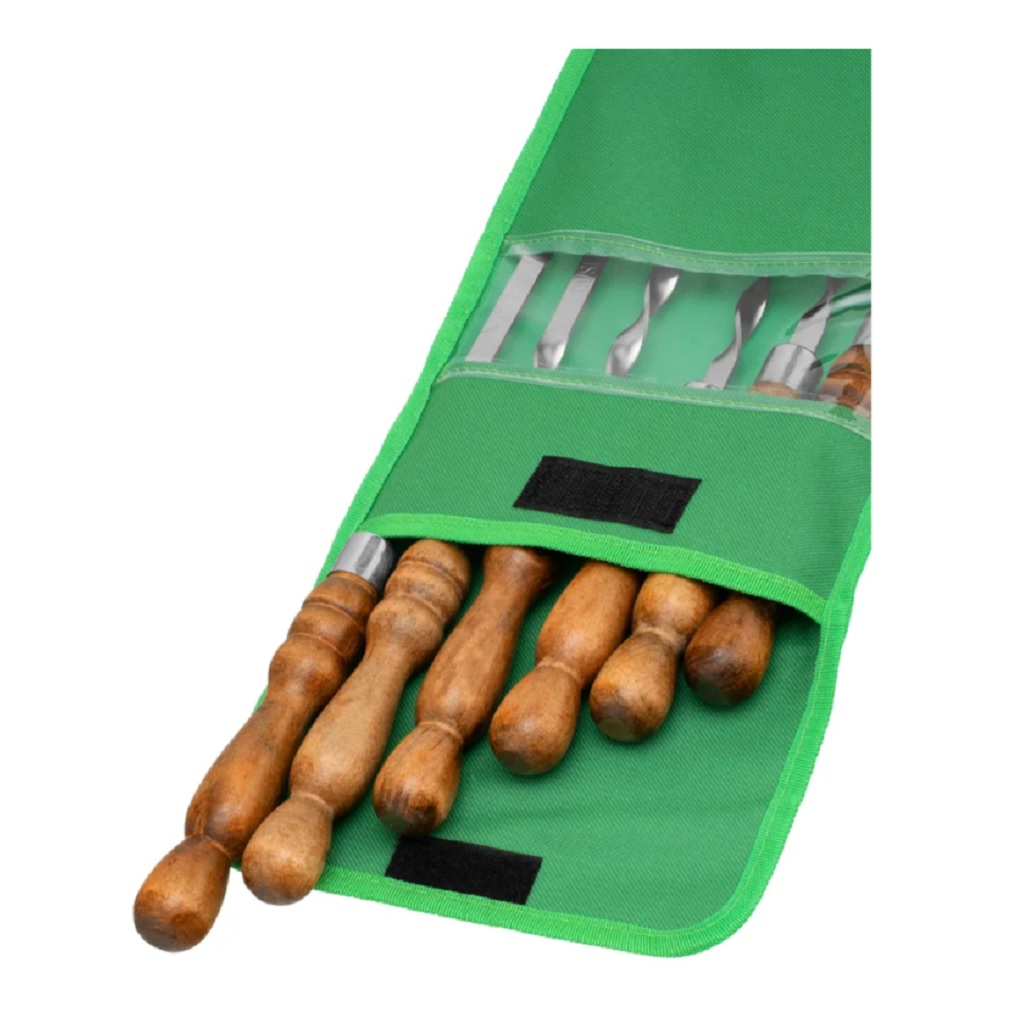 Набор шампуров Palisad 69753 плоские, с деревянной рукояткой в чехле 650 мм, 6 шт.