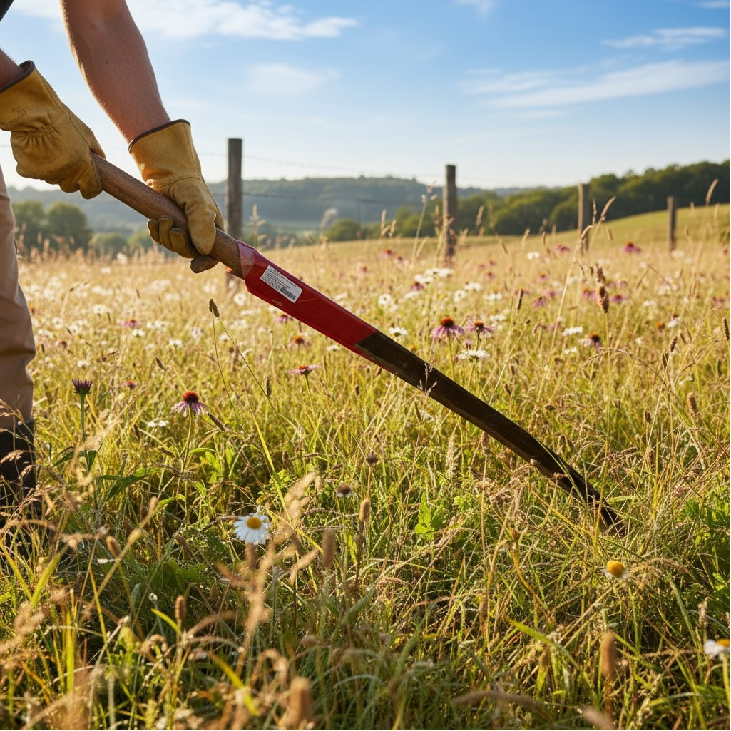 Коса металлическая Сайга-люкс 39825-7, №7 отбитая, заточенная, износостойкая, 70 см