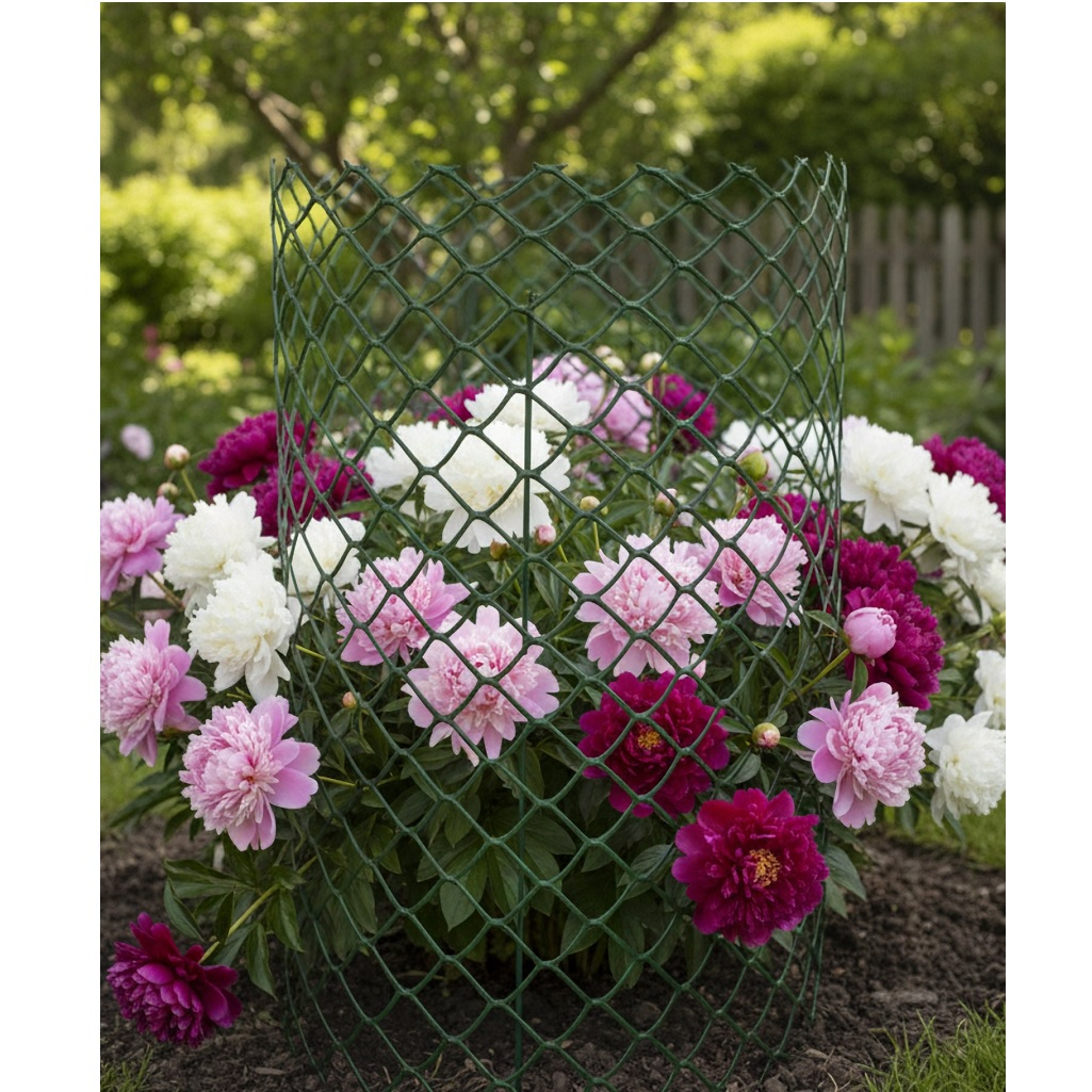 Решетка садовая 00-00000414, ячейка 45х45 мм, заборная, пластик, зеленая, 1 м.п.