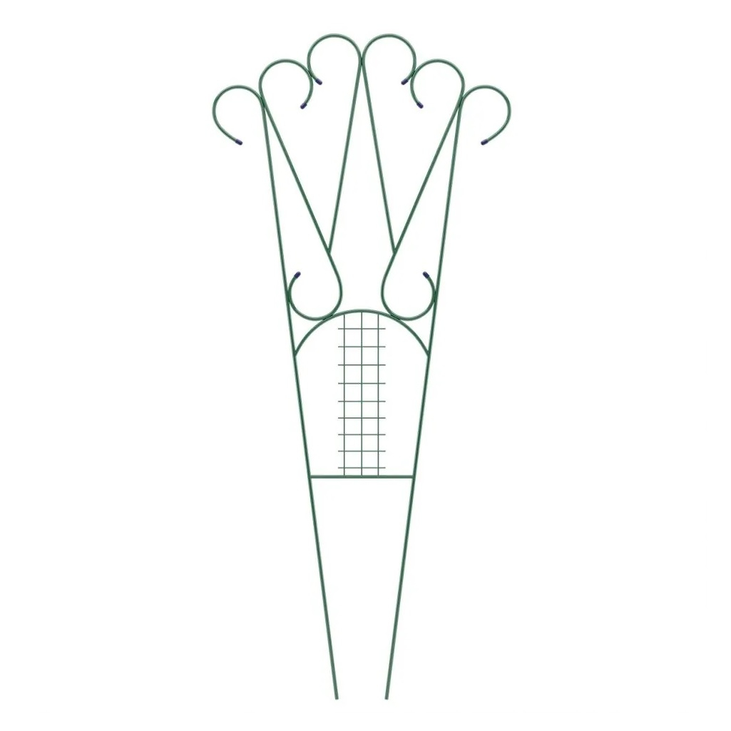 Шпалера неразборная, комбинированная 000161, сталь, зеленая, длина 2 м
