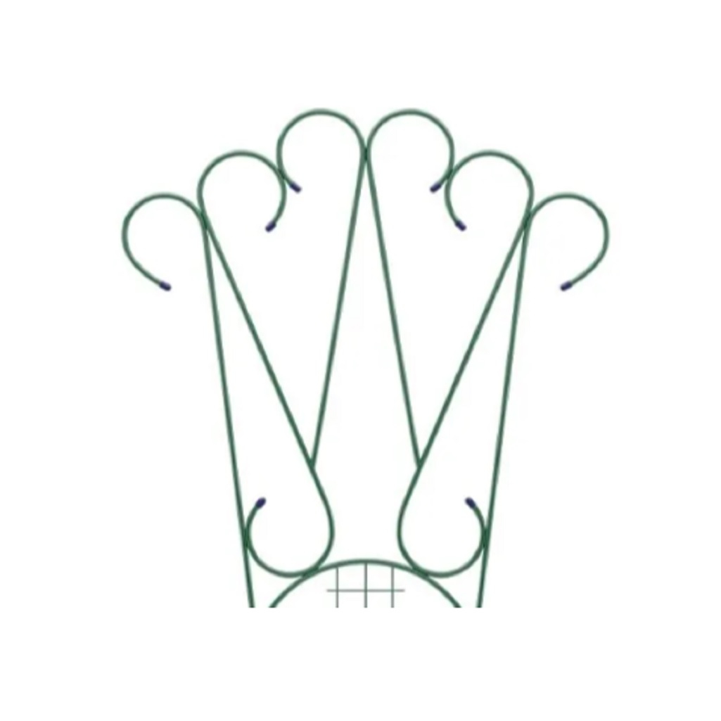 Шпалера неразборная, комбинированная 000161, сталь, зеленая, длина 2 м