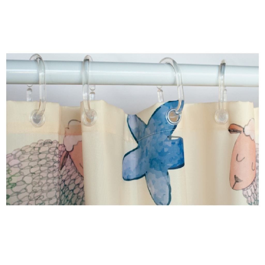 Штора для ванной IDDIS BA01P18I11, полиэстер, 1800х2000 мм, бежевый