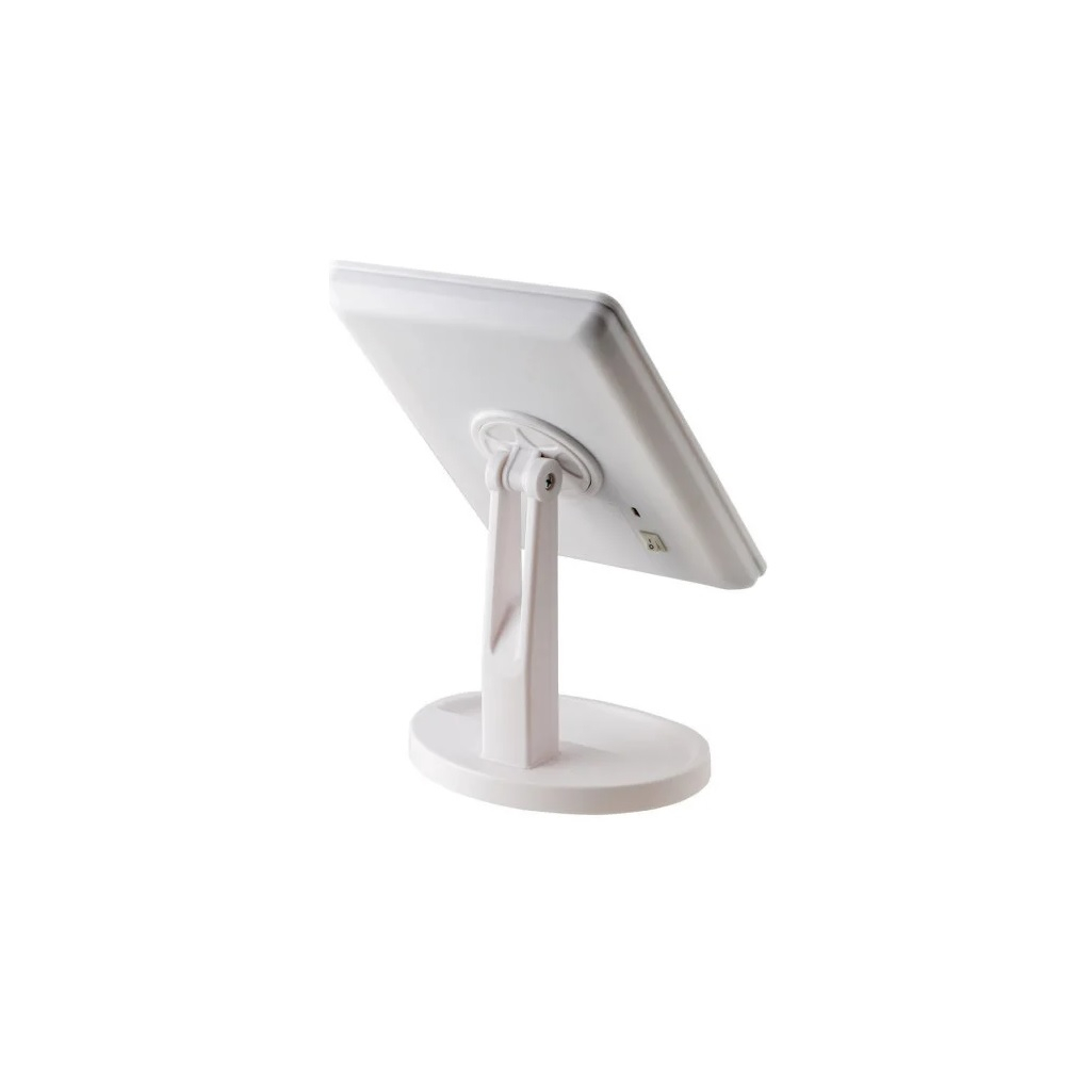 Зеркало косметическое Swensa BSA-MR-002-WHT, с подсветкой, настольное, 160x220 мм, белое