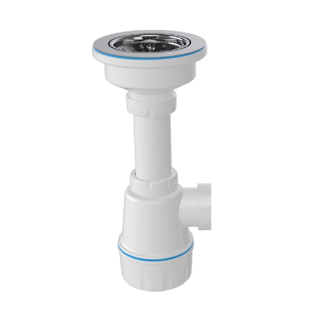 Сифон бутылочный Nova Plumbing Solution 104 для раковины, с переливом, 50-3 1/2