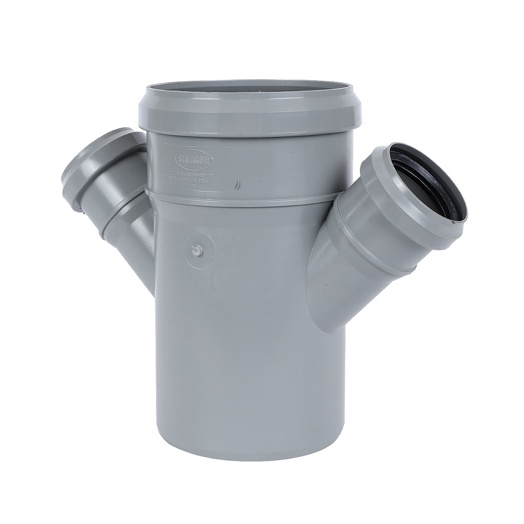 Крестовина одноплоскостная 45 гр., Sinikon Comfort 506008.R, диаметр 110х110х50 мм, серая