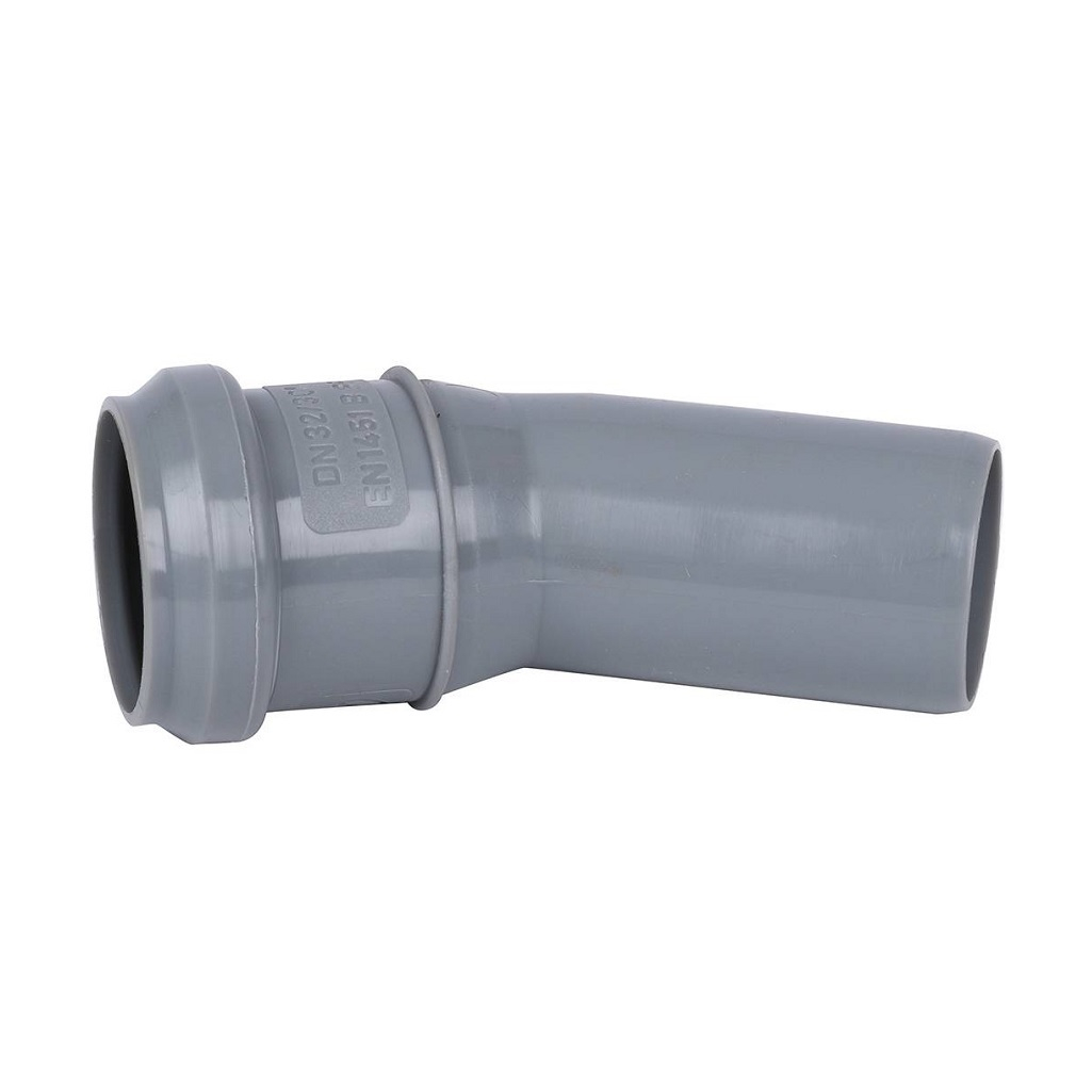 Отвод канализационный 30 гр. Sinikon Standart 5040003.R диаметр 32 мм, серый