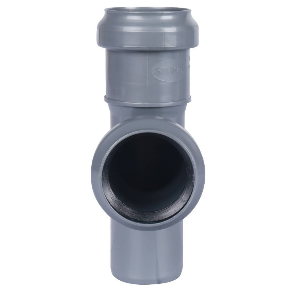 Тройник канализационный 87 гр. Sinikon 508011R, диаметр 40х40 мм, серый