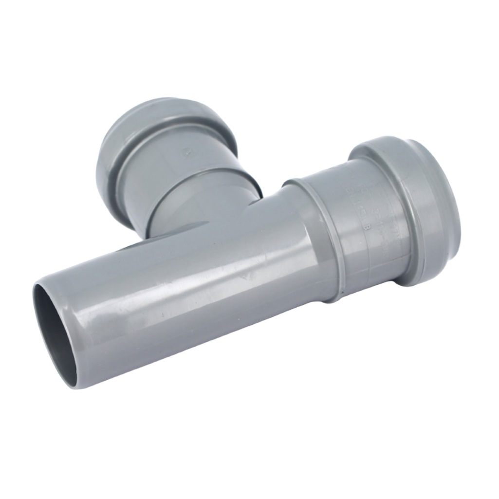 Тройник канализационный 87 гр. Sinikon 508011R, диаметр 40х40 мм, серый