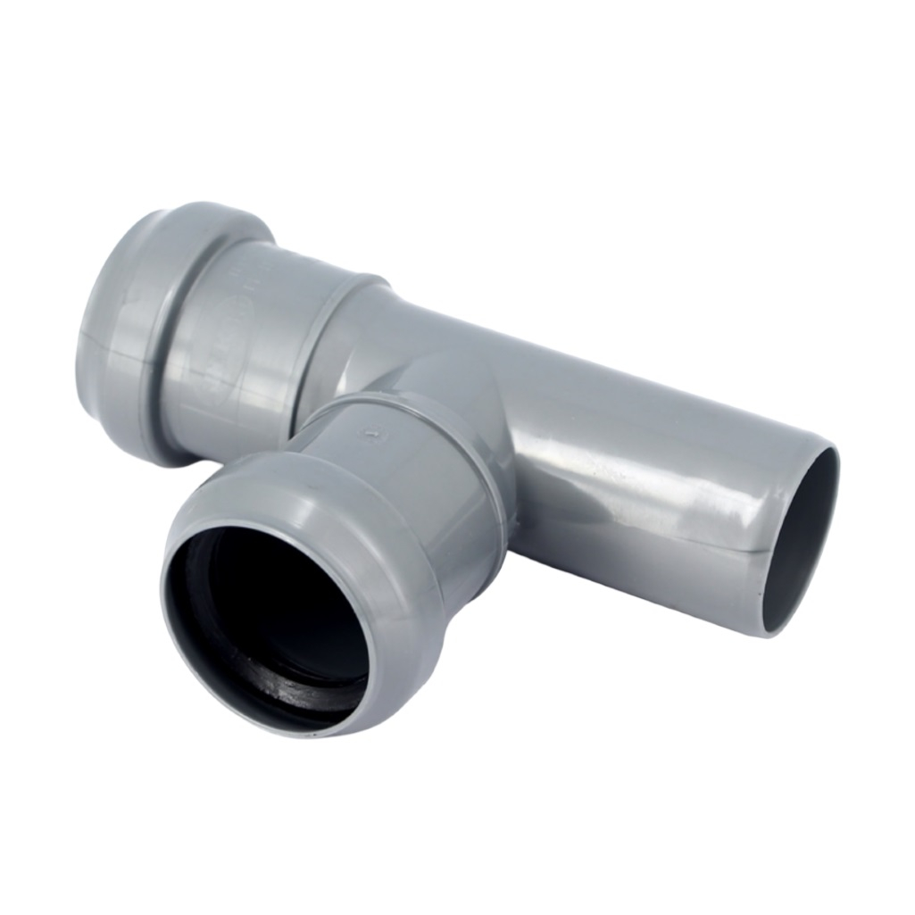 Тройник канализационный 87 гр. Sinikon 508011R, диаметр 40х40 мм, серый