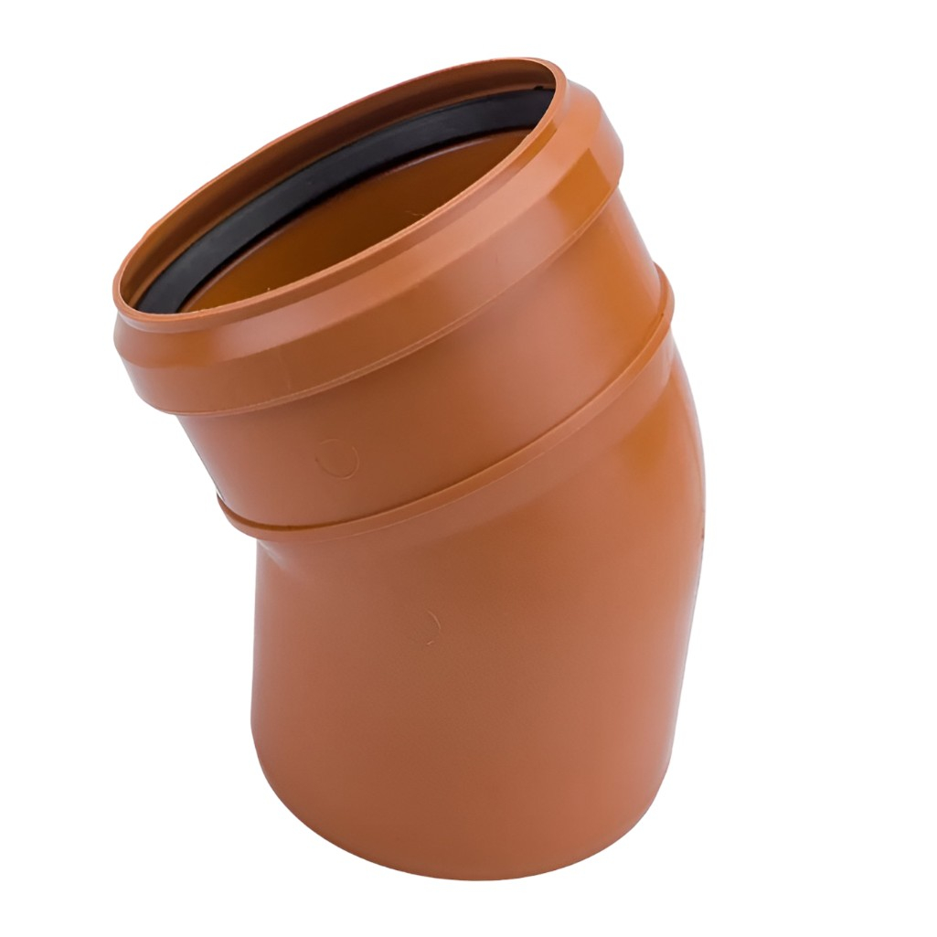 Отвод канализационный наружный 30 гр. Sinikon, диаметр 200 мм, красный