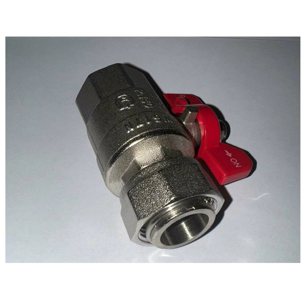 Кран шаровой Gappo G216.05 прямой, с накидной гайкой, бабочка, 3/4