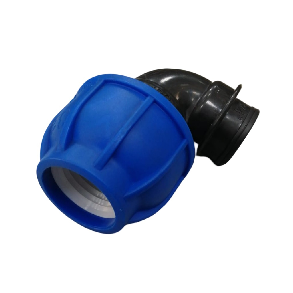 Угол 90 гр. для труб ПНД  Pro Aqua Unio 83025000000F034, d32х3/4, ВР, компрессионный, для систем холодного водоснабжения