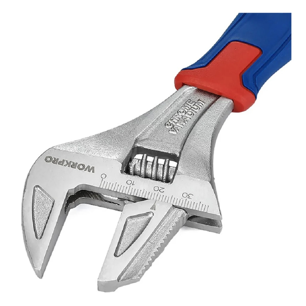 Ключ разводной Workpro WP272014, надежный хват, эргономичные рукоятки, 200 мм