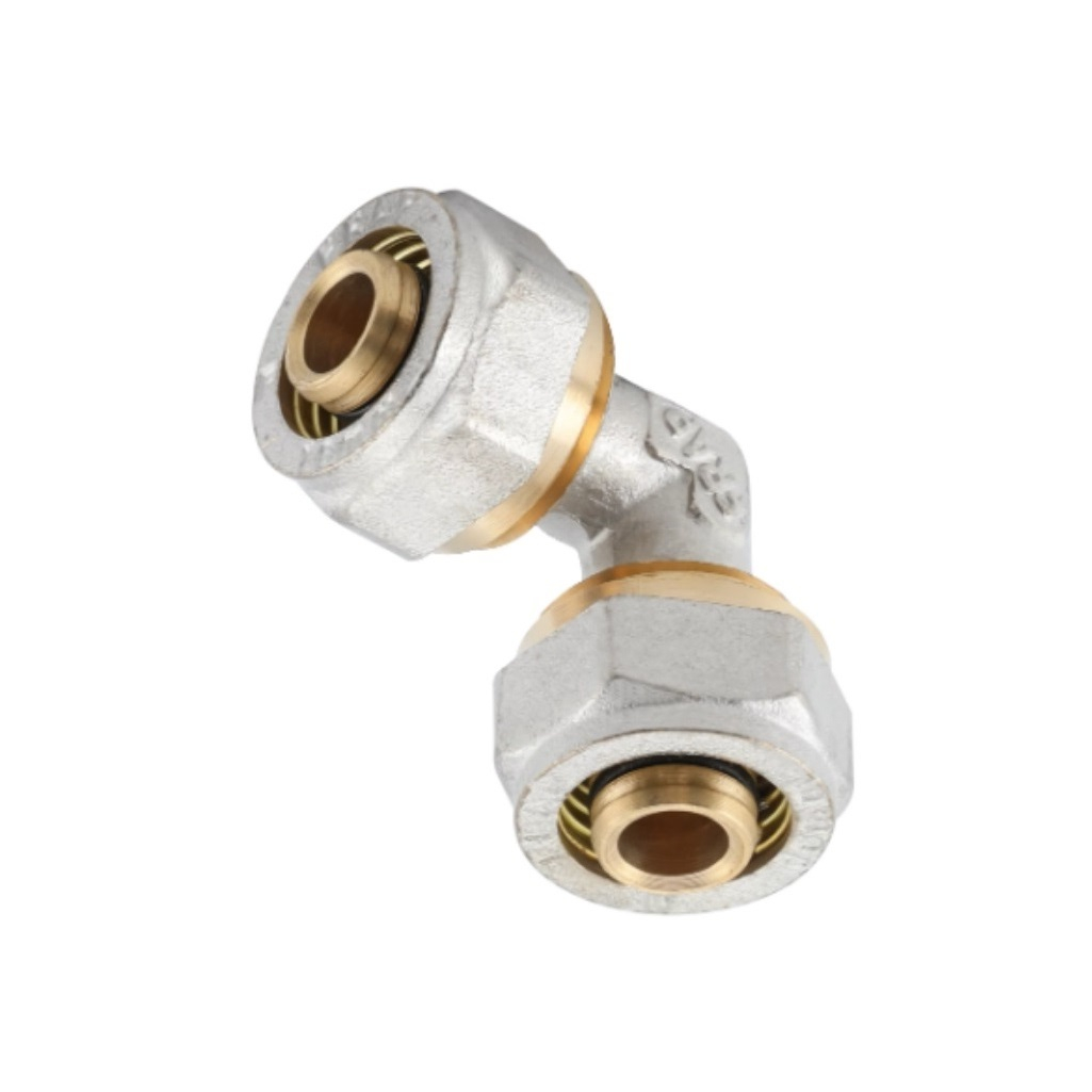 Угольник обжимной Frap F302.1616, 16х16 мм, цанговое соединение, для металлопластиковых труб