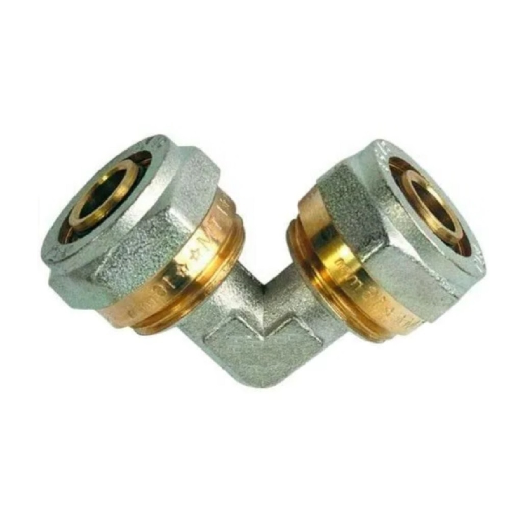 Угольник обжимной 1277-4308, 26х26 мм, цанговое соединение, для металлопластиковых труб