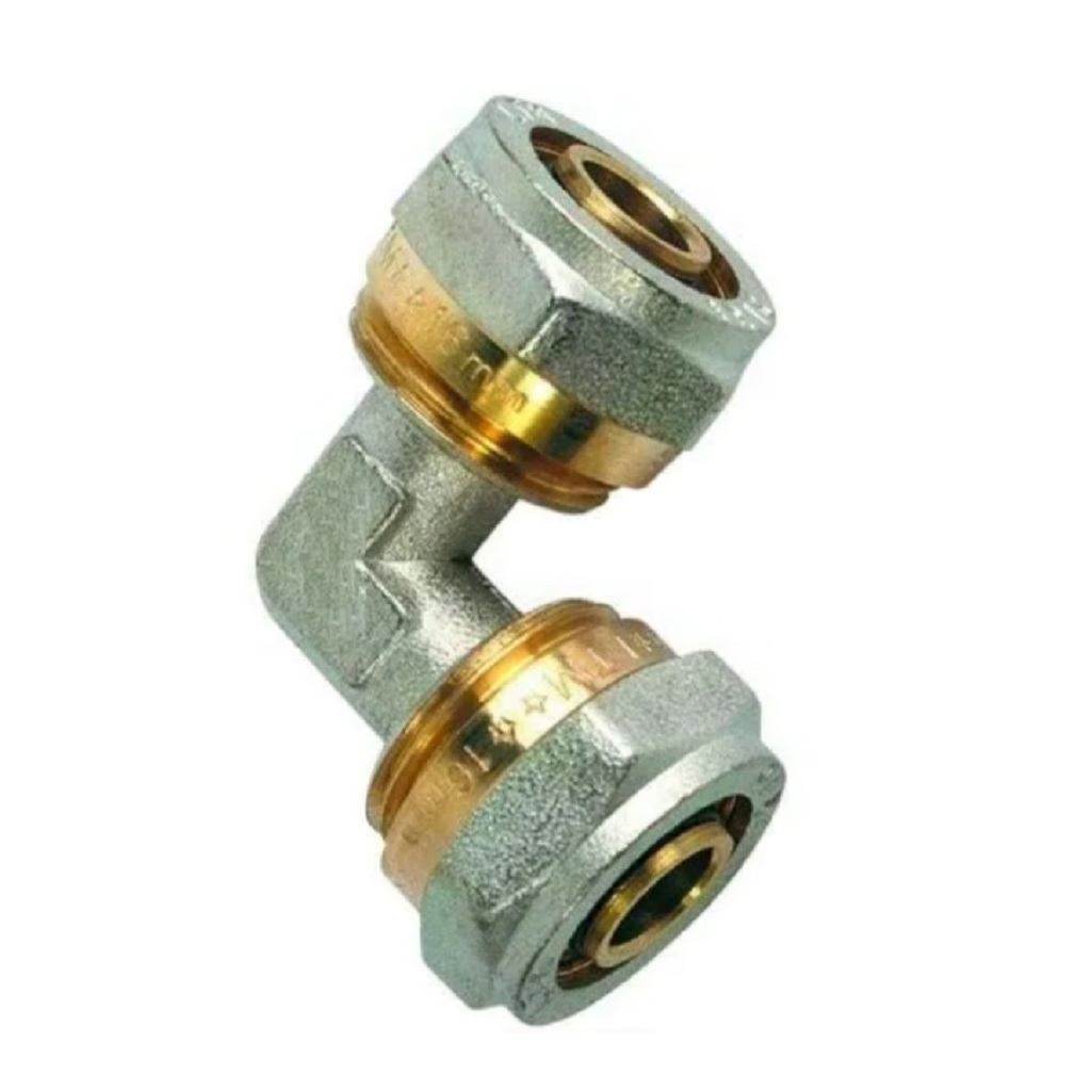 Угольник обжимной 1277-4308, 26х26 мм, цанговое соединение, для металлопластиковых труб