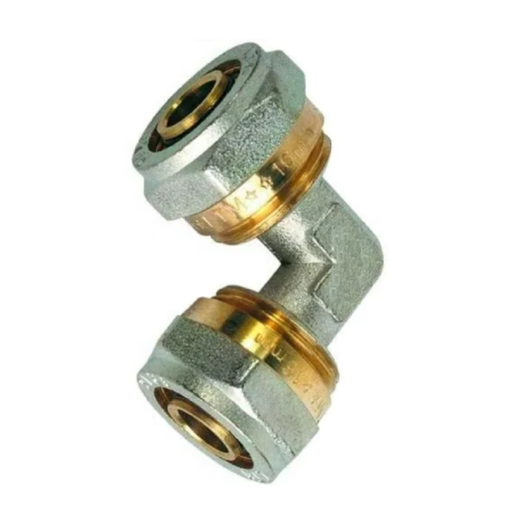 Угольник обжимной 1277-4308, 26х26 мм, цанговое соединение, для металлопластиковых труб