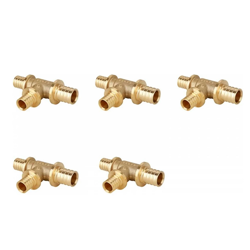 Тройник аксиальный Gappo G1305.251625, 25х16х25 мм, переходной, латунь