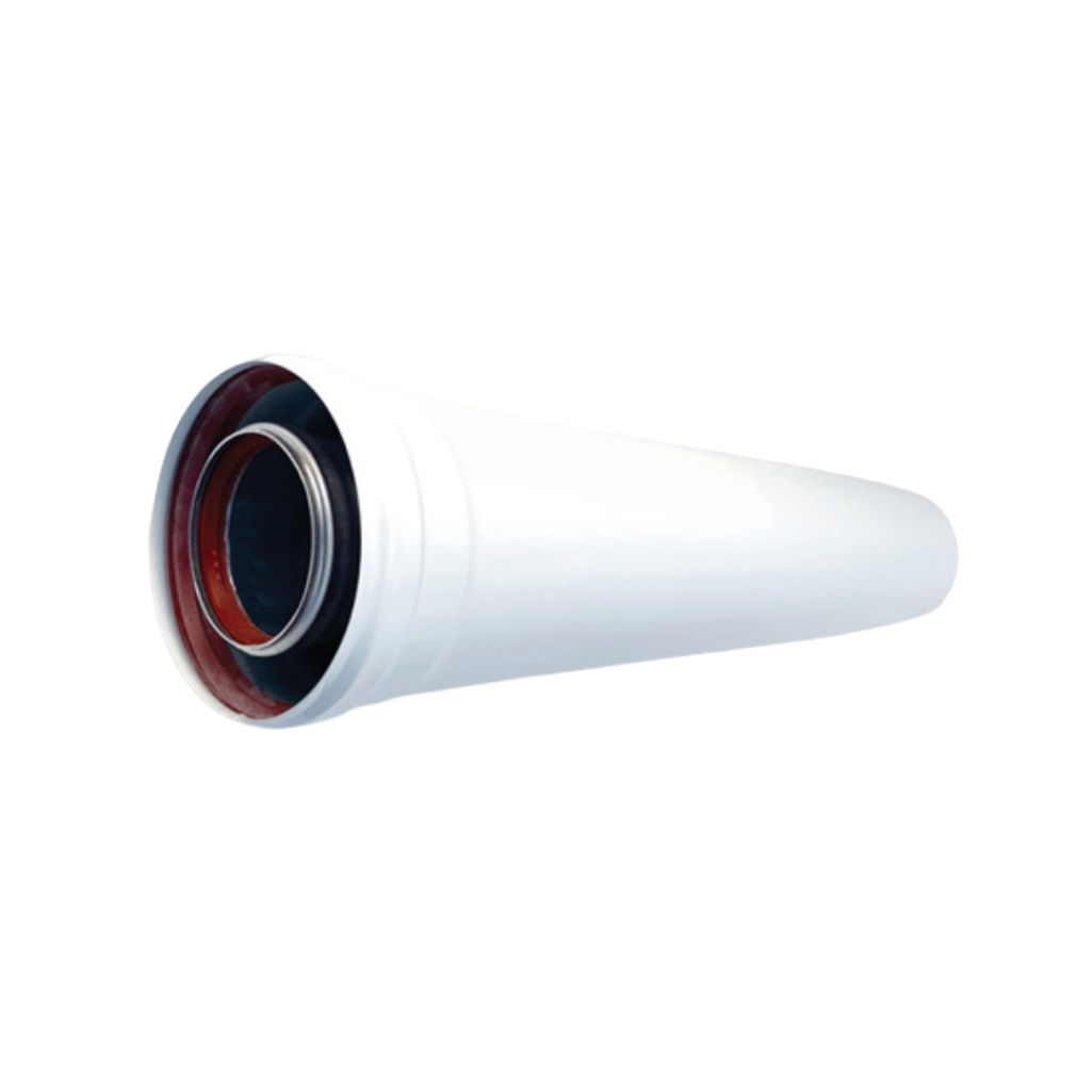Удлинитель дымохода коаксиальный Essan TR.6050, НФ-77785131, D 60/100 мм, L=500 мм, цвет белый 