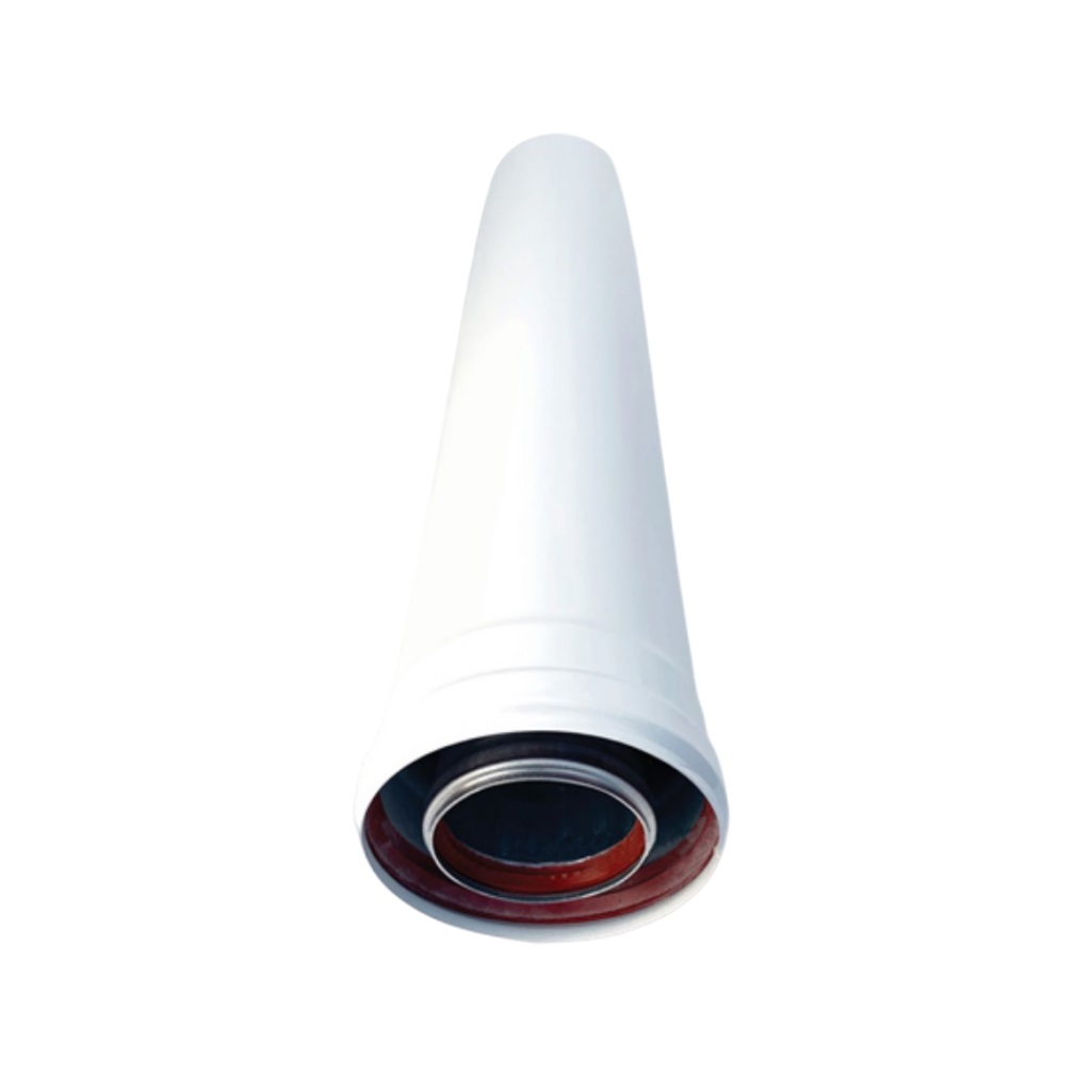 Удлинитель дымохода коаксиальный Essan TR.6050, НФ-77785131, D 60/100 мм, L=500 мм, цвет белый 