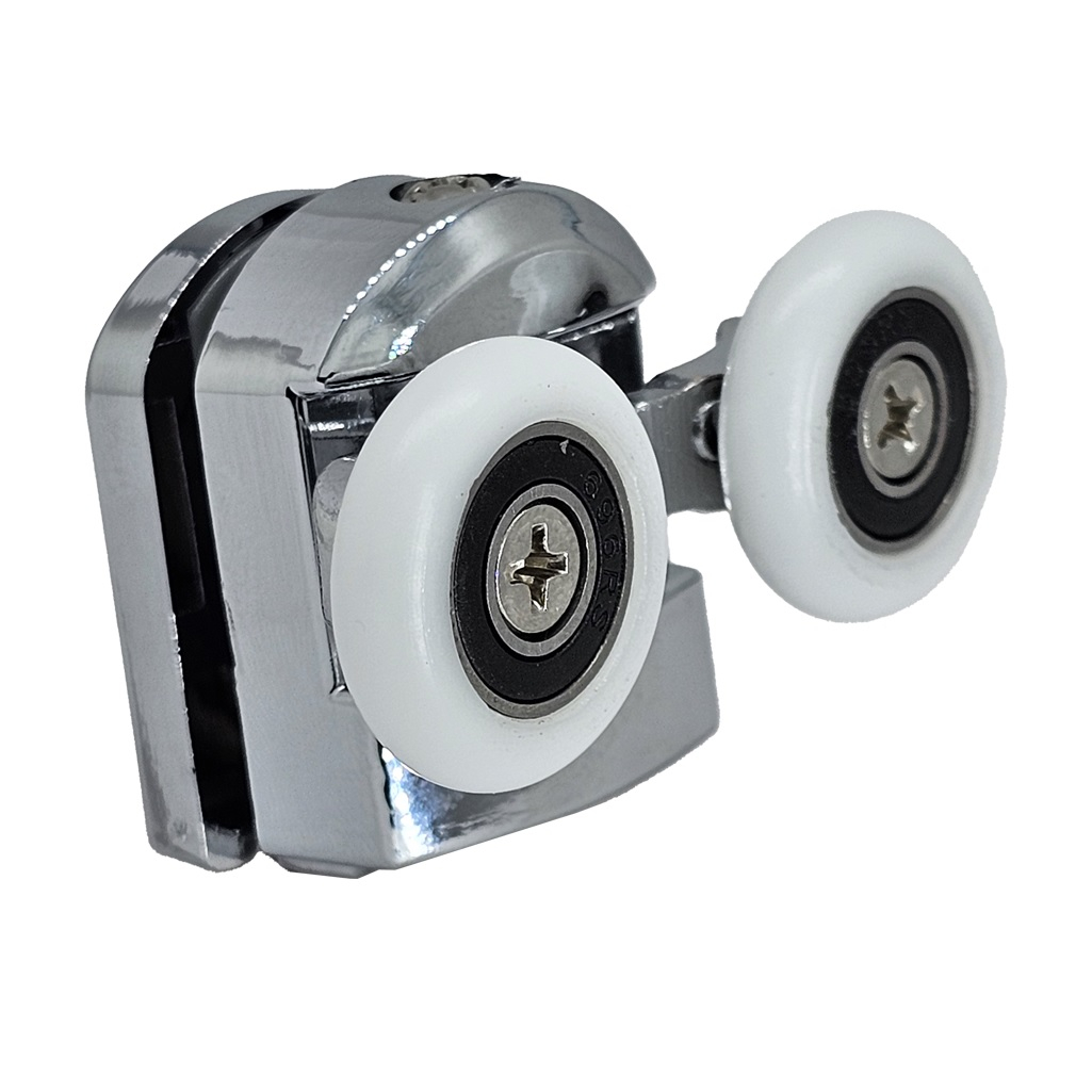 Ролики для душевой кабины 2-25МК2, диаметр 25 мм, 4 двойных верхних, 4 двойных нижних, хром