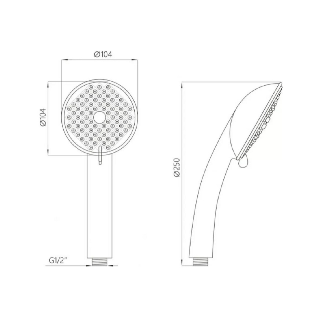 Стойка душевая AV Engineering AVSSS-030, круглая, пластик, хром