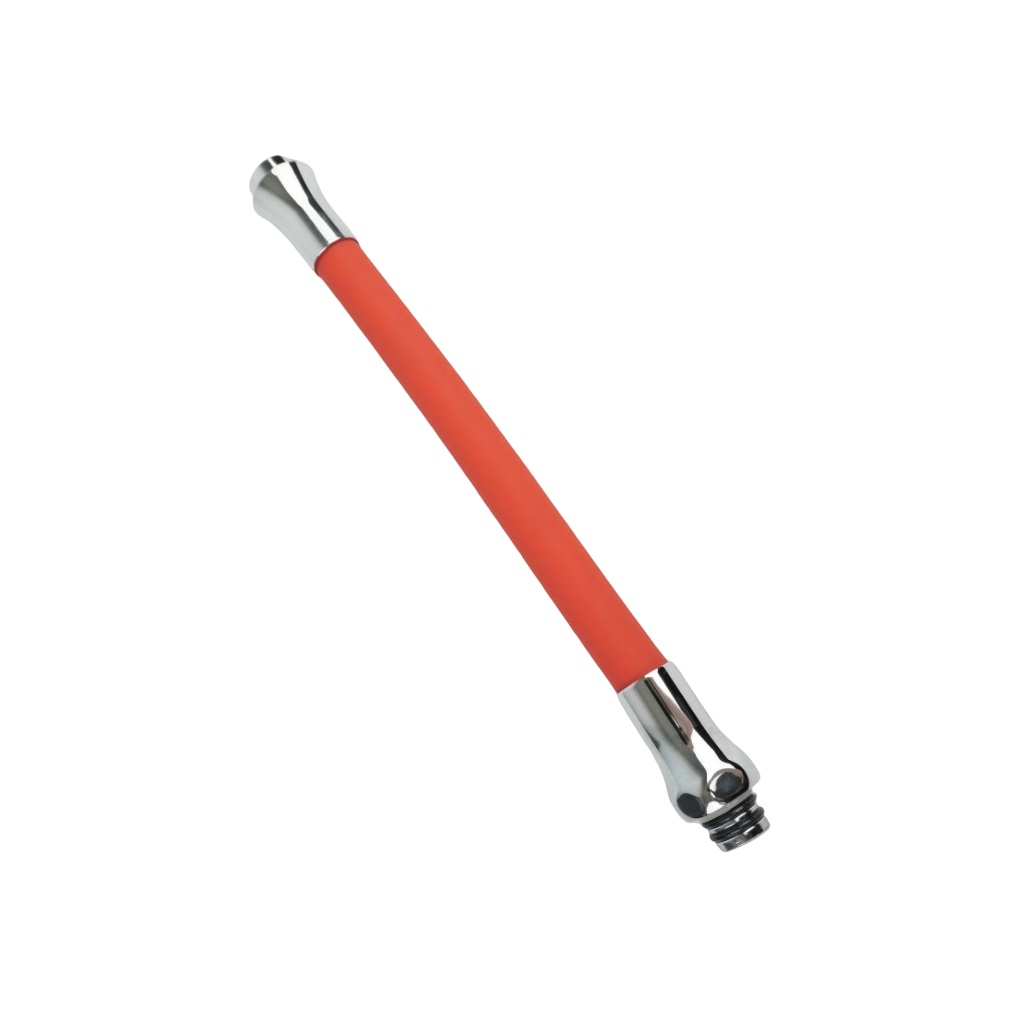 Излив для смесителя Frap F7268, гибкий, 31 см, гайка, силикон, цвет красный матовый