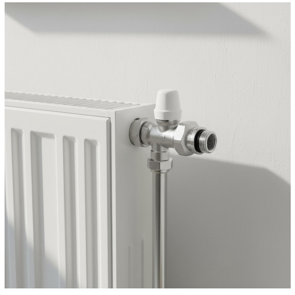 Вентиль запорный Caleffi 432503, прямой, нижний, для стальных труб, 3/4