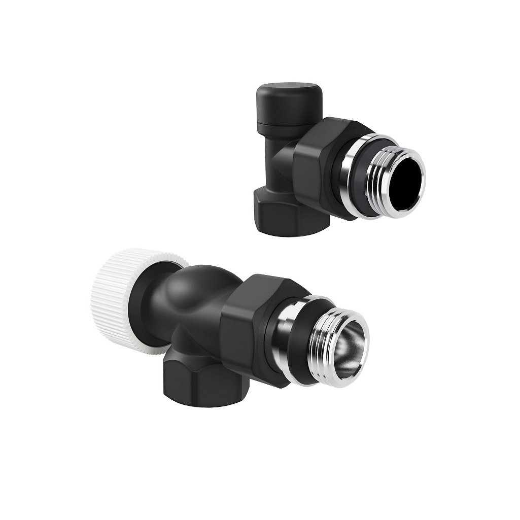 Набор термостатический осевой Royal Thermo Design RATVDO11212BL, 1/2 дюйма, М30х1.5, черный