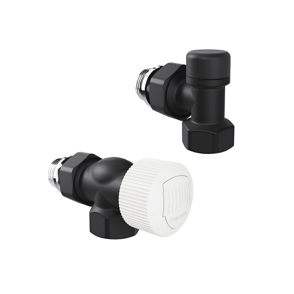 Набор термостатический осевой Royal Thermo Design RATVDO11212BL, 1/2 дюйма, М30х1.5, черный