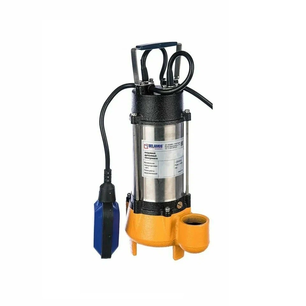 Насос дренажный Belamos DWP180 с поплавковым выключателем, 180 Вт, IPX 8, грязная вода, 116 л/мин