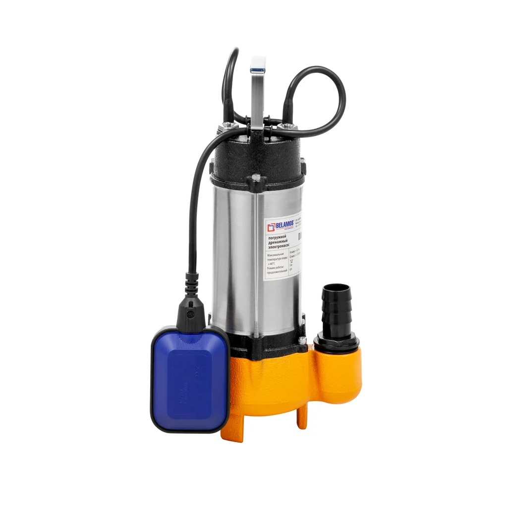Насос дренажный Belamos DWP180 с поплавковым выключателем, 180 Вт, IPX 8, грязная вода, 116 л/мин