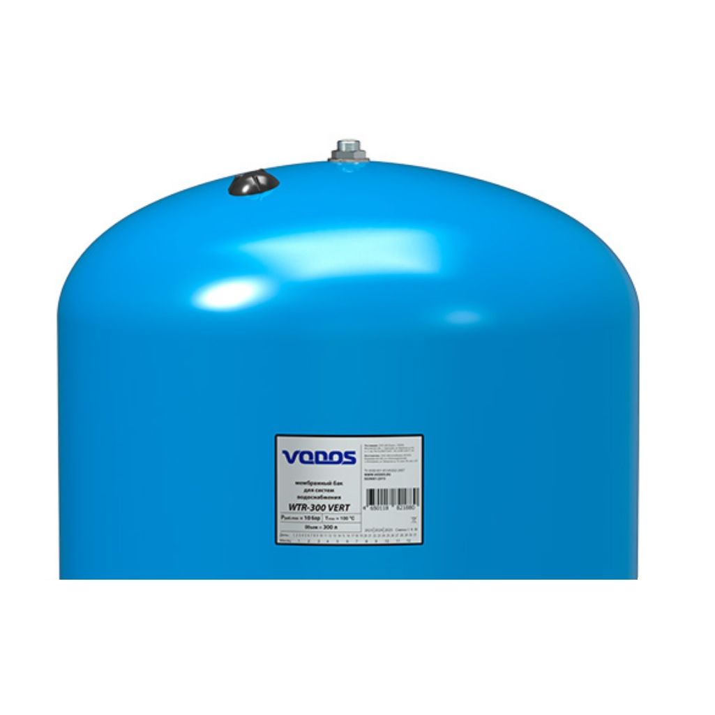 Гидроаккумулятор Vodos WTR VS00199, вертикальный, 300 л, 10 бар, G 11/4