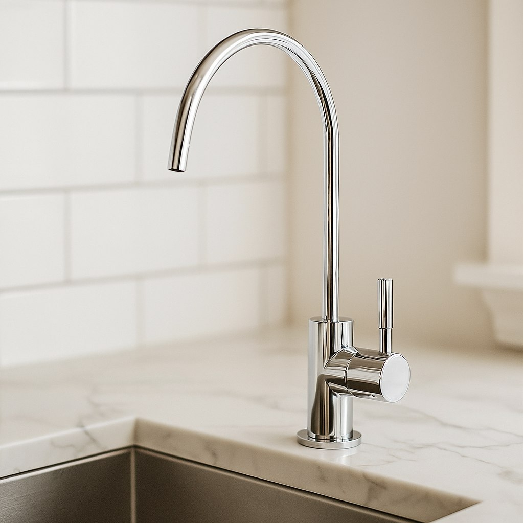 Кран для фильтра AV Engineering SUS 304, D35 AVKPD-B127, поворотный излив, хром