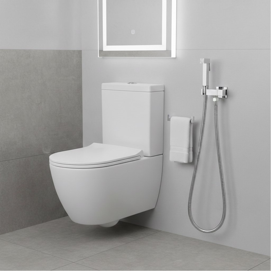 Смеситель с гигиеническим душем Frap F7502, однорычажный, длина шланга 1.2 м, хром