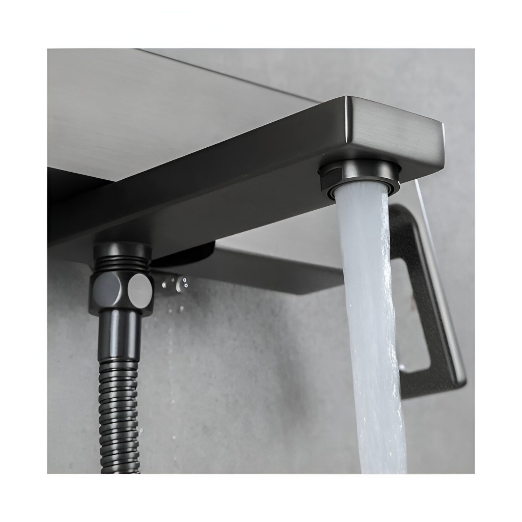 Смеситель для ванны Gappo G3217-9 оружейная сталь