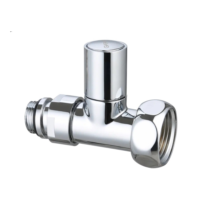 Кран для полотенцесушителя  Gappo  НР-ВР, 1/2х1 G475.0406 прямой, хром
