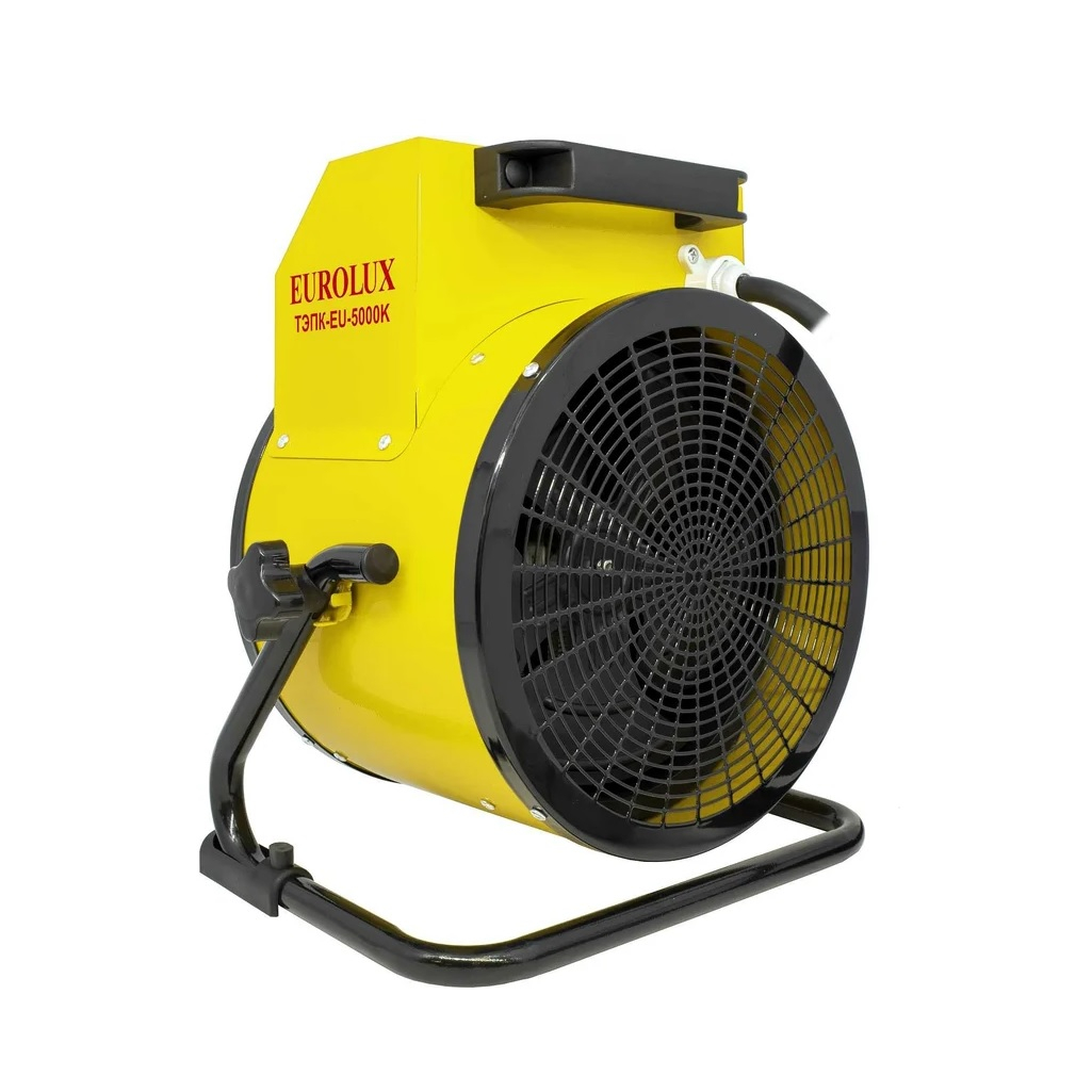 Тепловая электрическая пушка Eurolux ТЭПК-EU-5000K, керамический нагревательный элемент, круглая