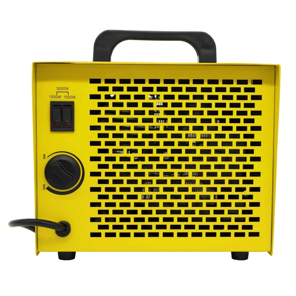 Тепловая электрическая пушка Eurolux ТЭПК-EU-3000, керамический нагревательный элемент, квадратная