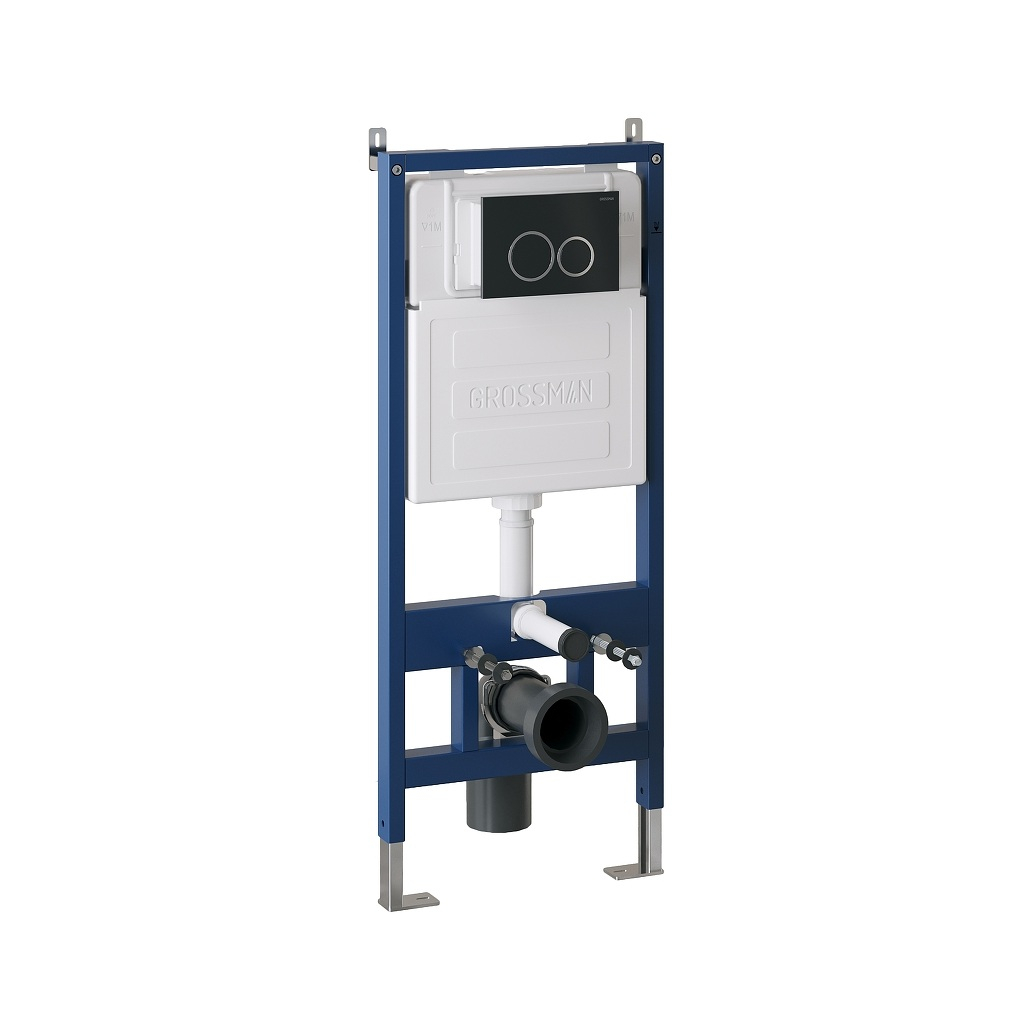 Клавиша смыва Grossman Galaxy 700.K31.01.210.210 для инсталяции, черная матовая