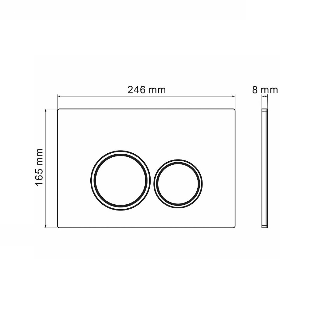 Клавиша смыва Grossman Galaxy 700.K31.01.210.210 для инсталяции, черная матовая