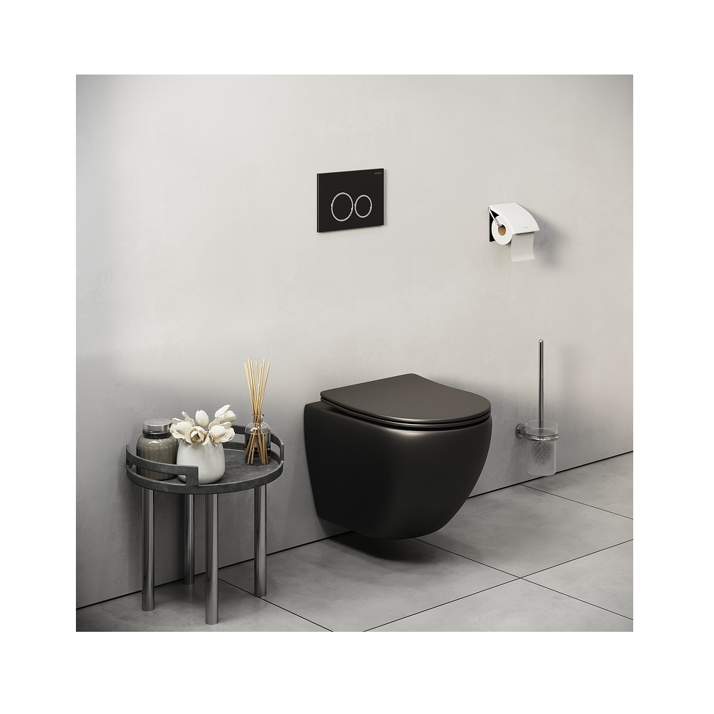 Клавиша смыва Grossman Galaxy 700.K31.01.210.210 для инсталяции, черная матовая