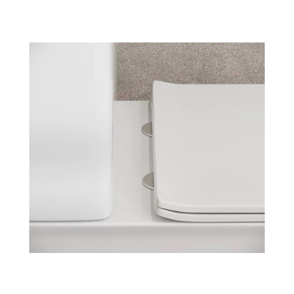 Унитаз Keramastar KR084021N, Белый, напольный, безободковый, с тонкой крышкой, 380х610х830 мм