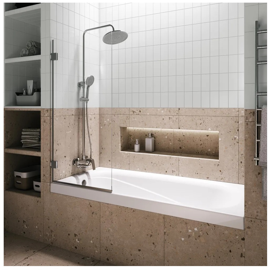 Ванна акриловая Niagara Atrio NG-A18070, 420х700х1800 мм, объем 211 л, белая