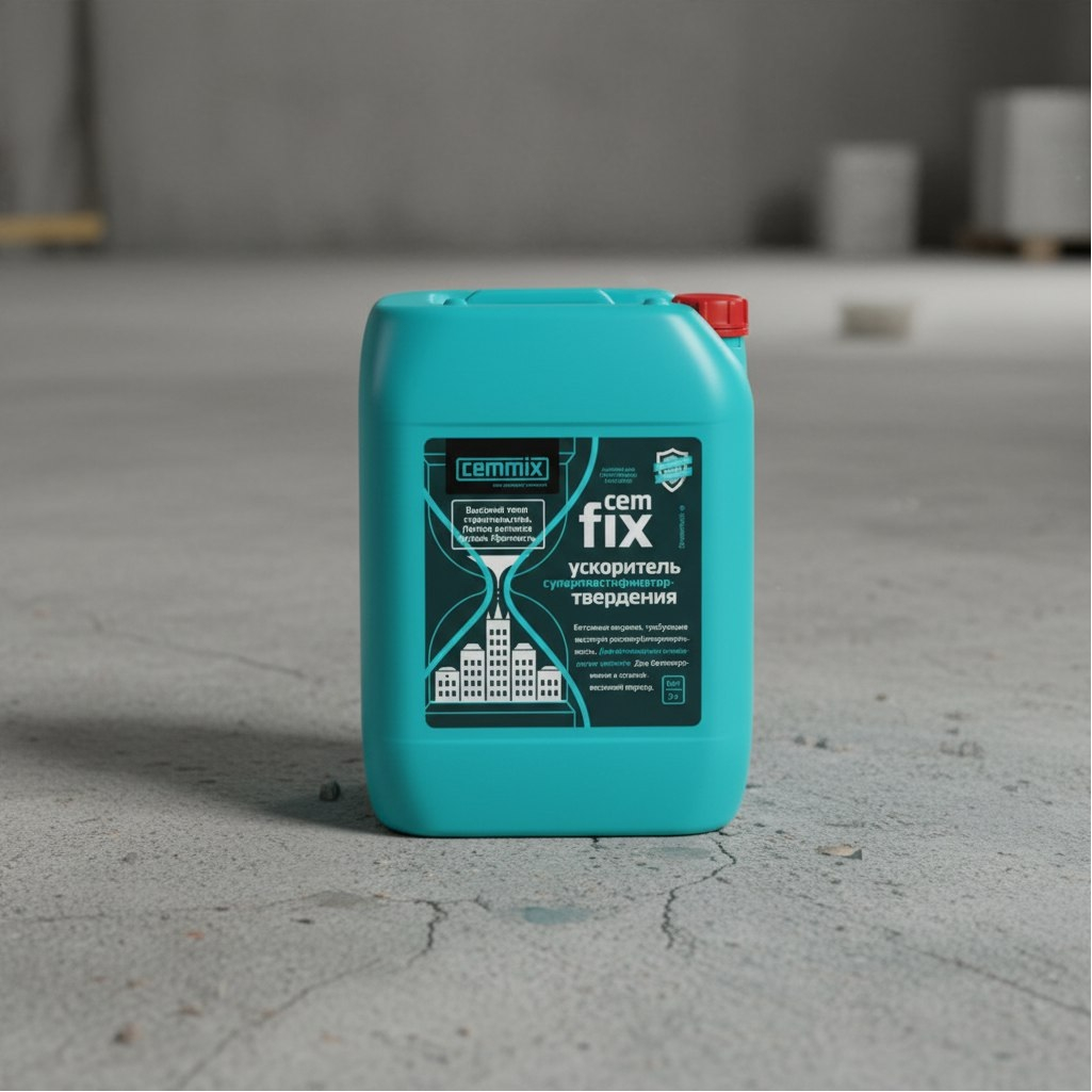 Суперпластификатор Cemmix Cem Fix 206773, ускоритель твердения, 5 л