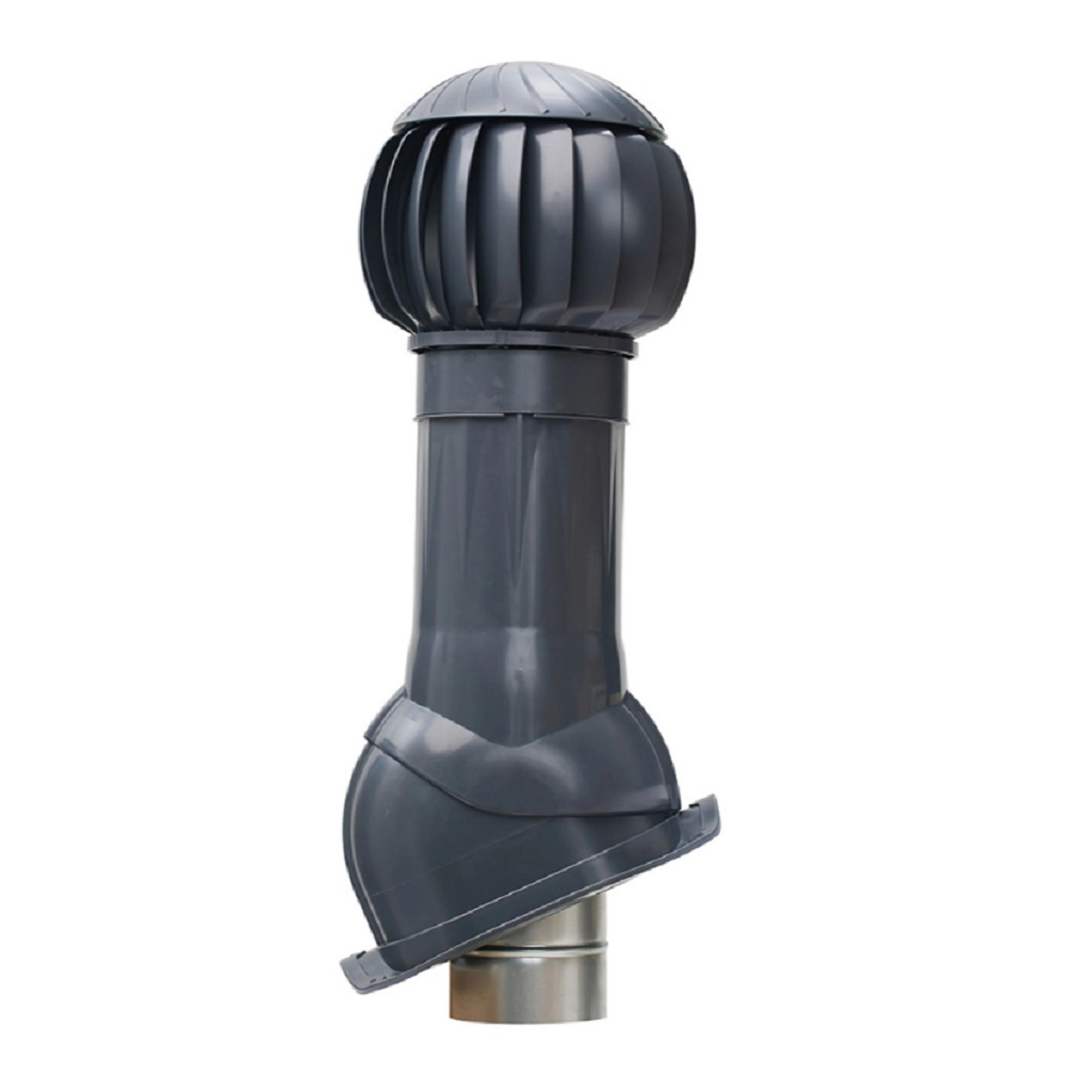 Турбодефлектор Era Monterrey RRTV+М, диаметр 160 мм, для металлочерепицы, комплект, серый