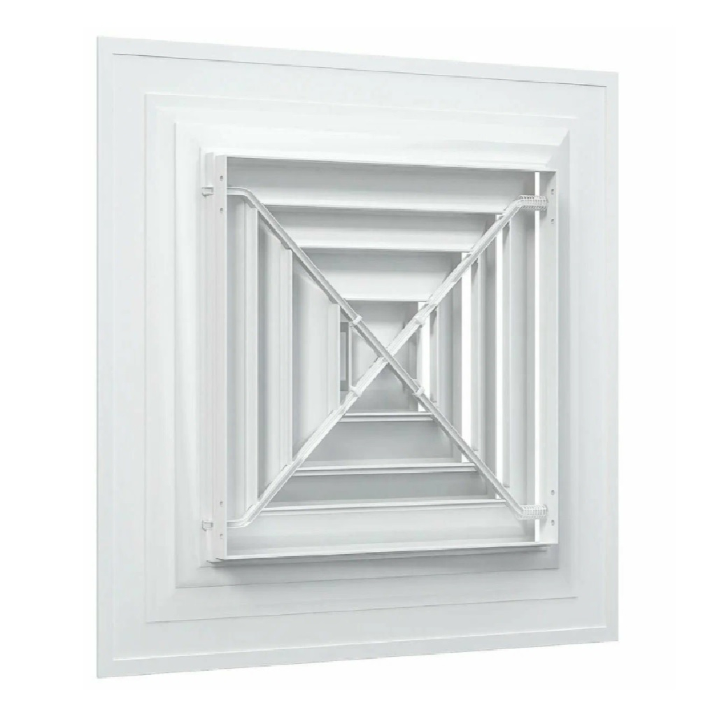 Диффузор Era С4545D4S, c четырехсторонним распределением воздуха, диаметр 295 мм, 445х445 мм, белый