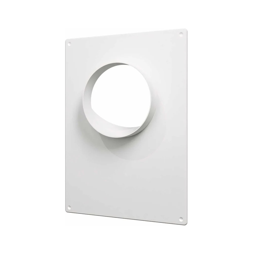 Площадка торцевая ERA 125ПТП с фланцем 125 мм, пластик, белая, 180х250 мм